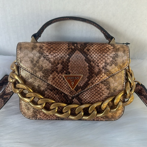New GUESS Retour python print micro handbag - Picture 8 of 10